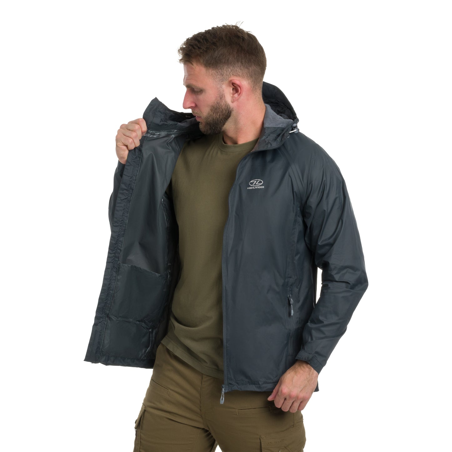 Kurtka Highlander Outdoor Stow & Go Pack Away - Dark Grey
