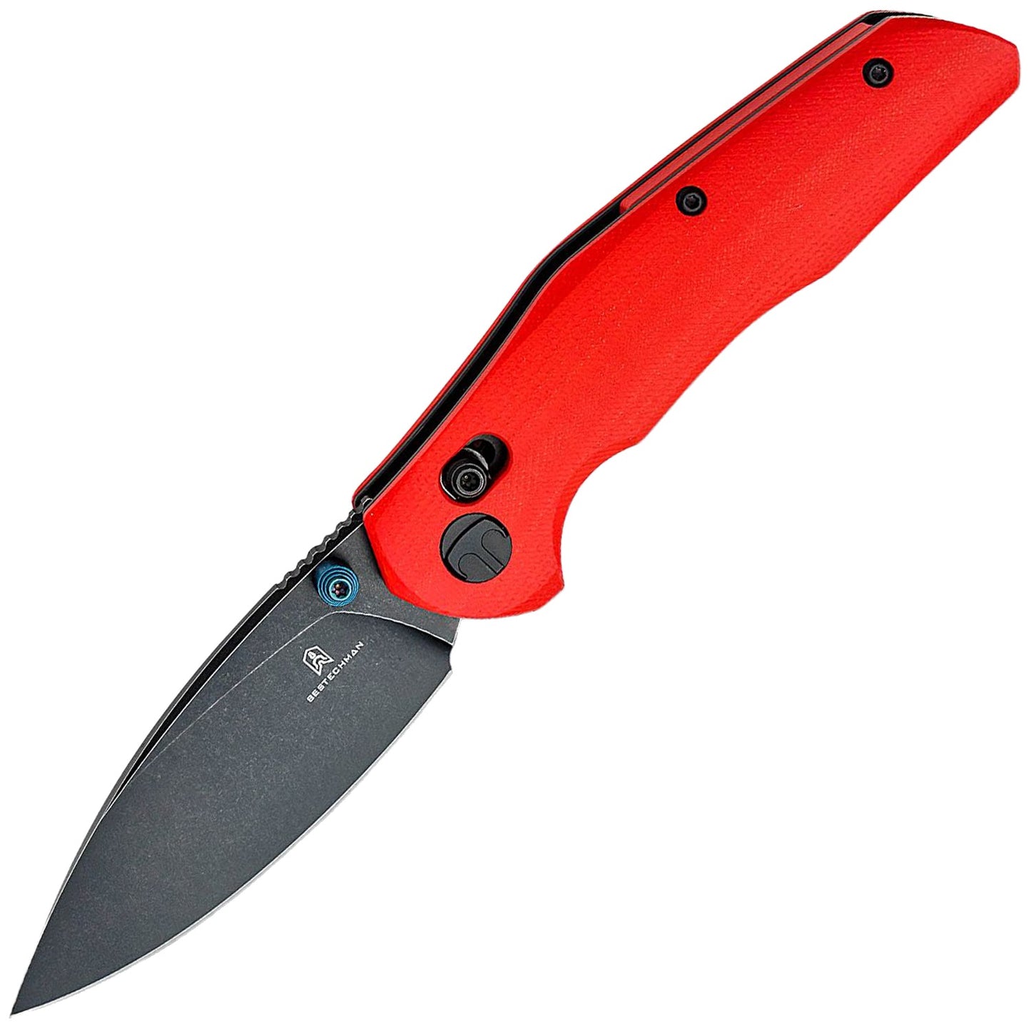 Nóż składany Bestechman Ronan Black Titanized Stonewash - Red