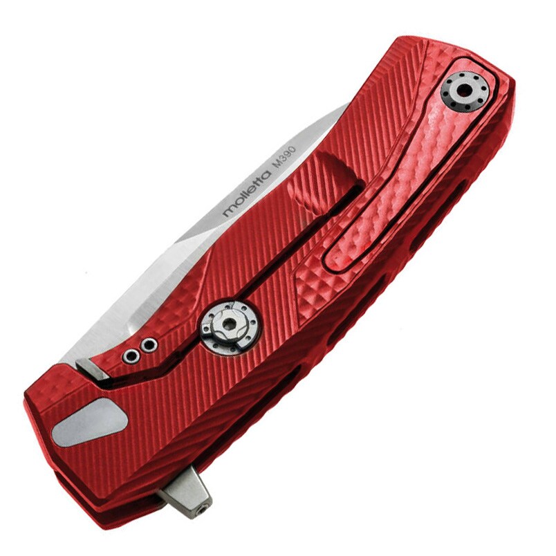 Nóż składany LionSteel ROK Aluminium Red