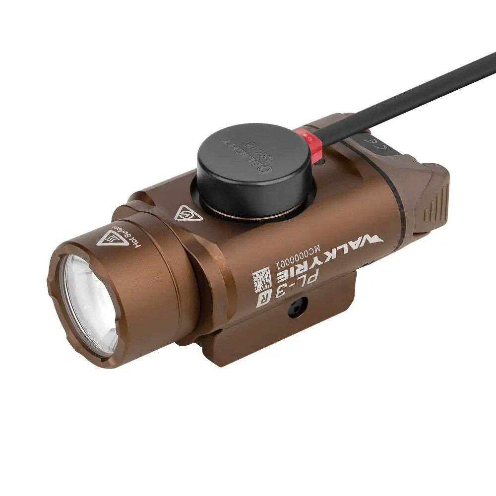 Latarka na broń Olight PL-3R Valkyrie Desert Tan - 1500 lumenów