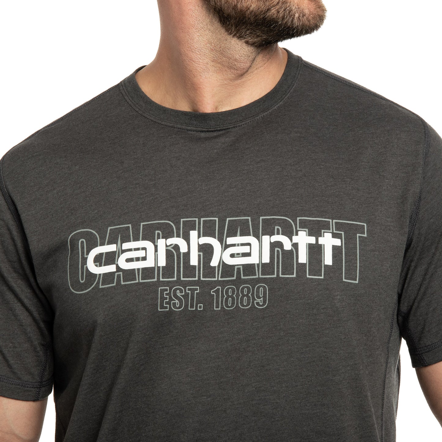 Koszulka Carhartt Force Midweight S/S Logo Graphic - Carbon Heather