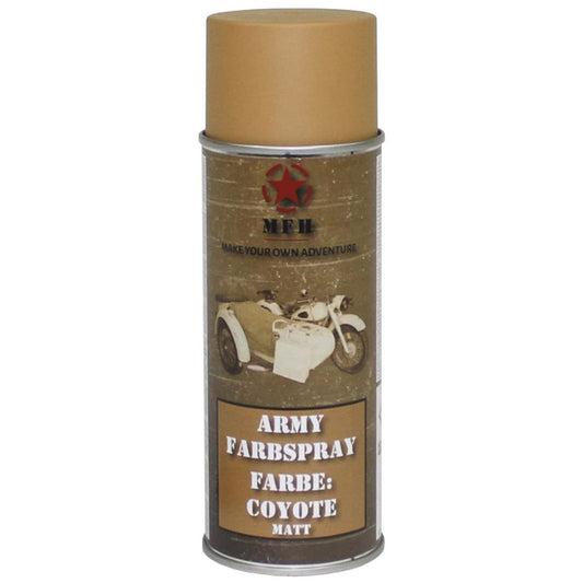 Farba wojskowa w sprayu MFH Coyote Mat 400 ml