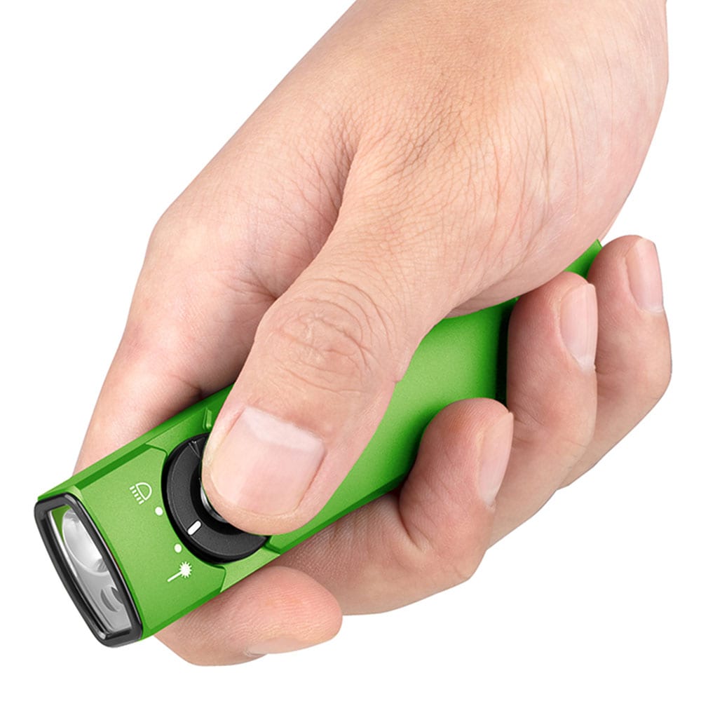 Latarka ze wskaźnikiem laserowym Olight Arkfeld Cool White Lime Green - 1000 lumenów