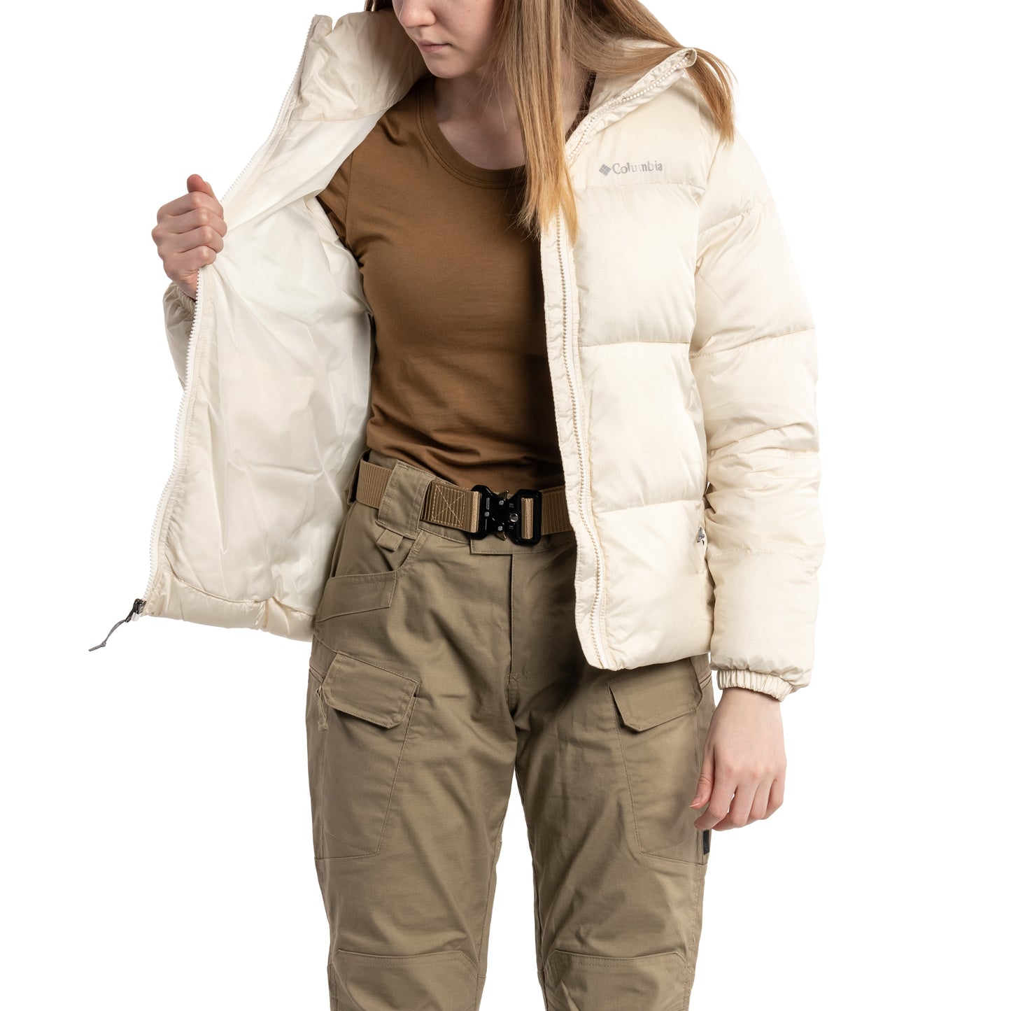 Kurtka damska Columbia Puffect Jacket - Chalk