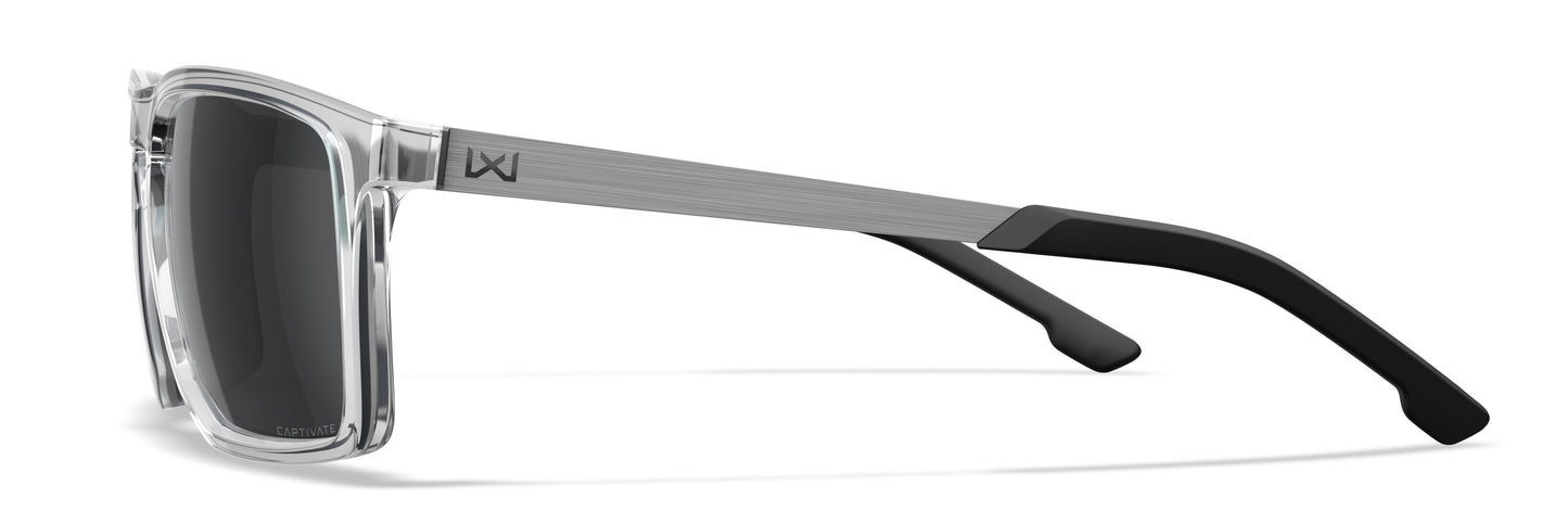 Okulary taktyczne Wiley X Axe - Captivate Grey/Gloss Crystal Clear