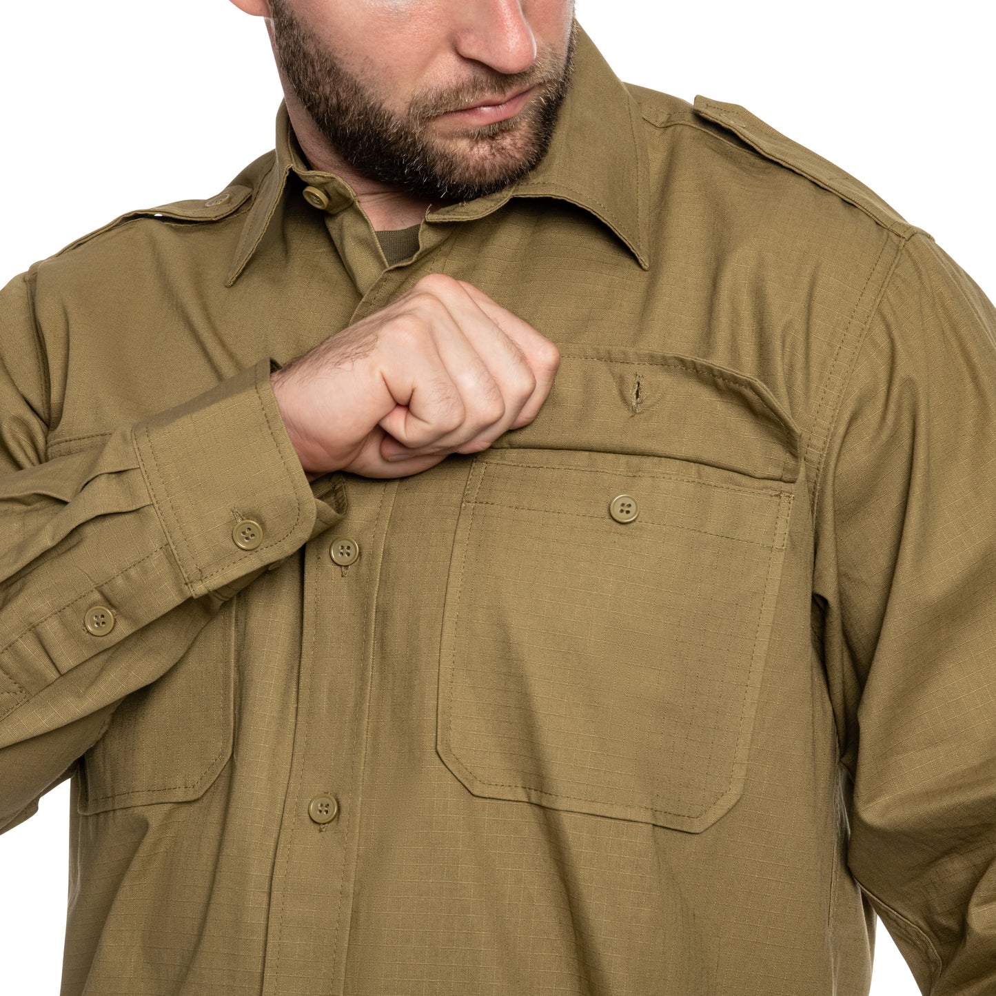 Koszula taktyczna Mil-Tec Ripstop Long Sleeve - Coyote