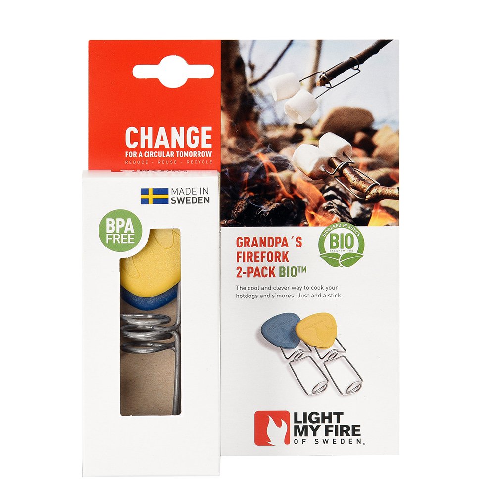 Szpice do pieczenia Light My Fire FireFork BIO 2 szt. - Musty Yellow/Hazy Blue