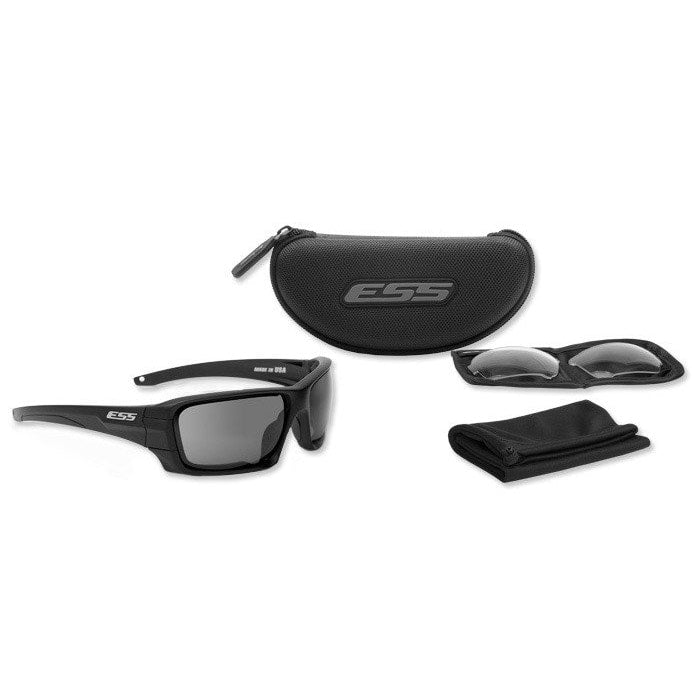 Okulary taktyczne ESS Rollbar Black Retail Silver Logo Kit