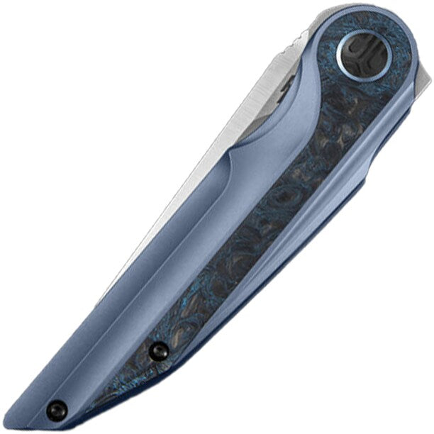 Nóż składany Bestech Knives Blind Fury - Satin/Blue Titanium Silver Carbon Fiber