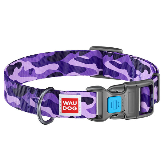 Obroża dla psa WauDog 25 mm - Purple Camo