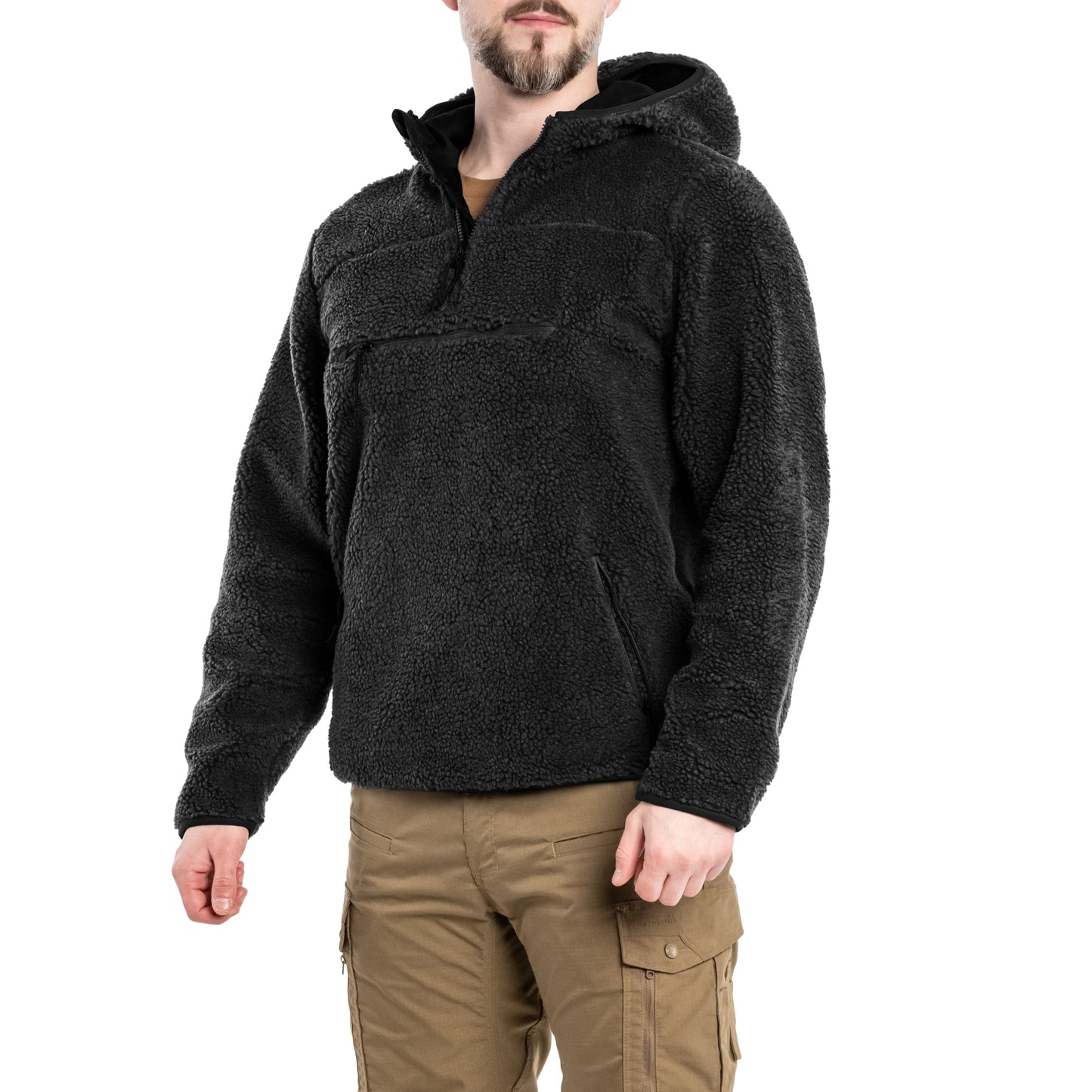 Polar Brandit Teddyfleece Worker Pullover - Black