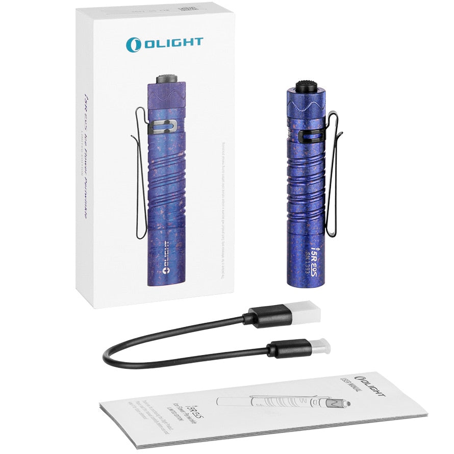 Latarka Olight I5R EOS Limited Edition Ice Flower Periwinkle Blue - 350 lumenów