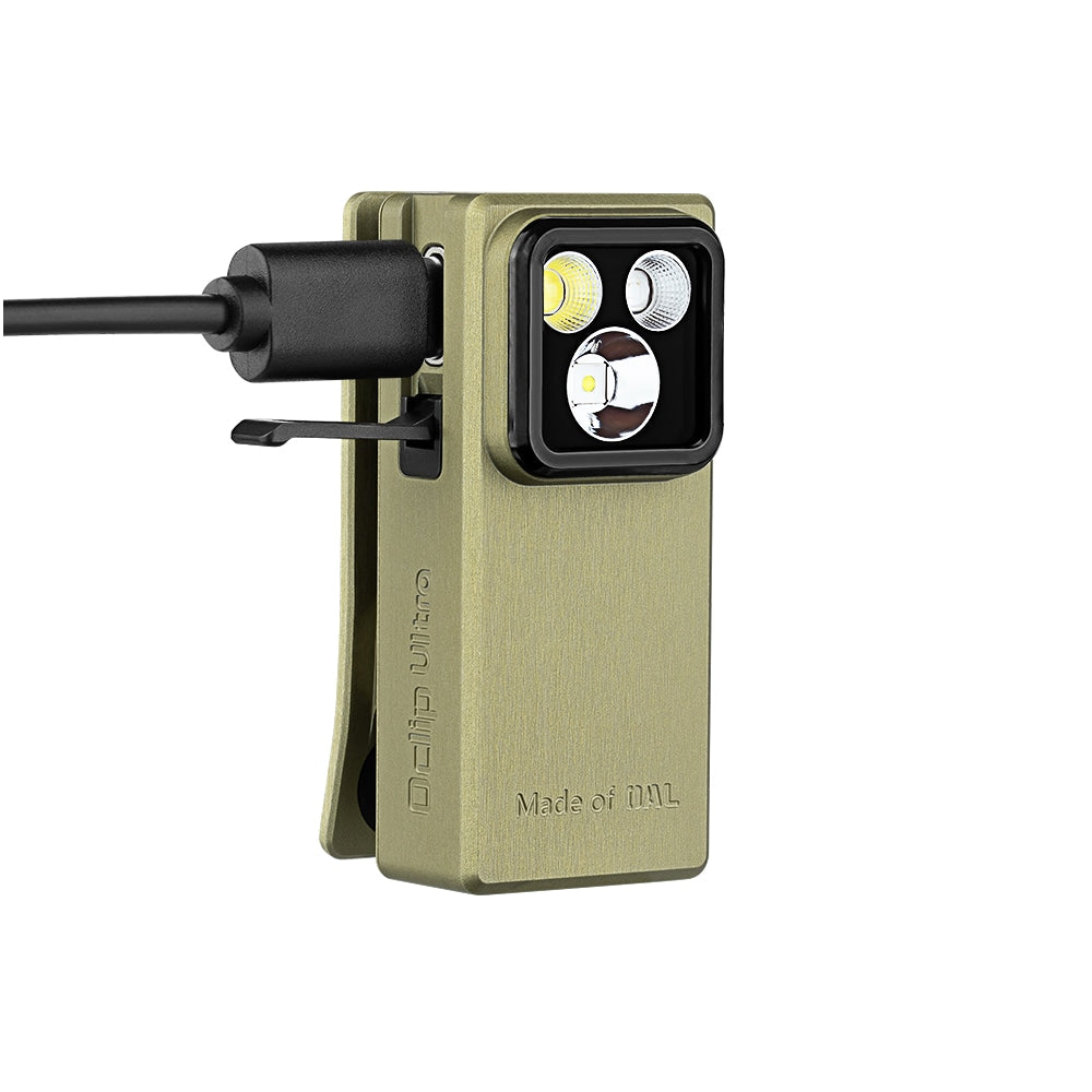 Latarka akumulatorowa Olight Oclip Ultra Olive Green - 530 lumenów