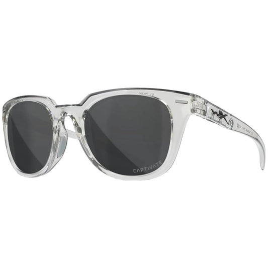 Okulary damskie Wiley X Ultra - Captivate Polarized Grey/Gloss Crystal Light Grey