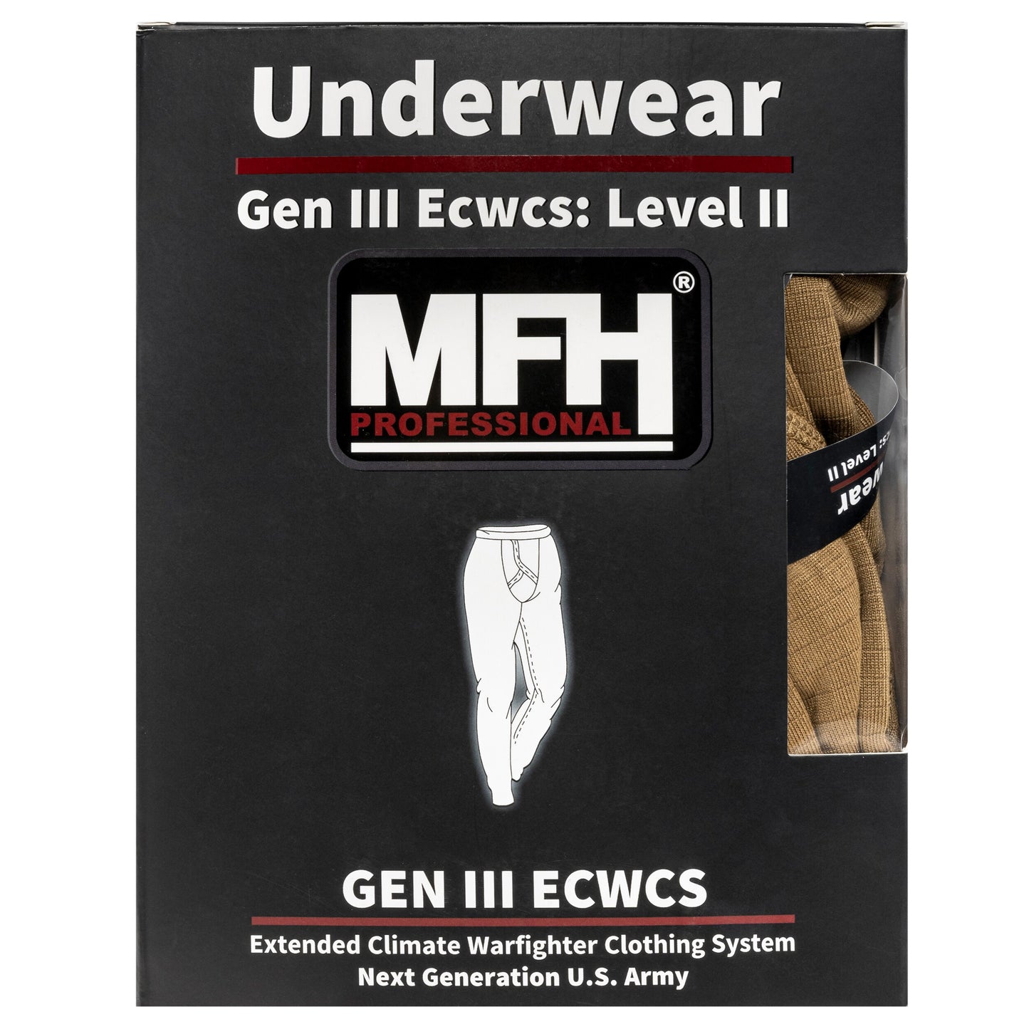 Legginsy termoaktywne męskie MFH US Level II GEN III - Coyote