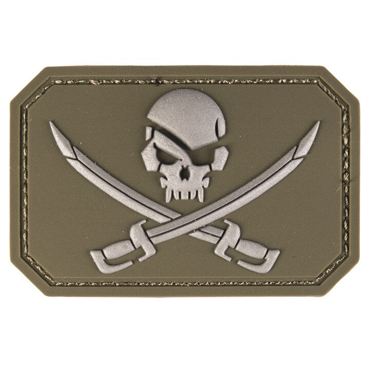 Naszywka Mil-Tec 3D Pirate Skull olive