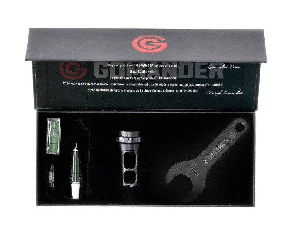 Hamulec wylotowy Gomander Raptor 5,56 mm 1/2-28 UNEF - Czarny