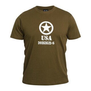Koszulka T-Shirt Mil-Tec Allied Star - Olive