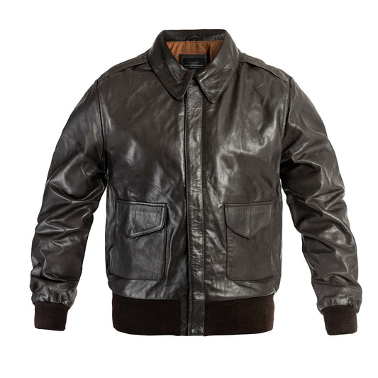 Kurtka skórzana Mil-Tec US A2 Leather Flight Jacket - Brown