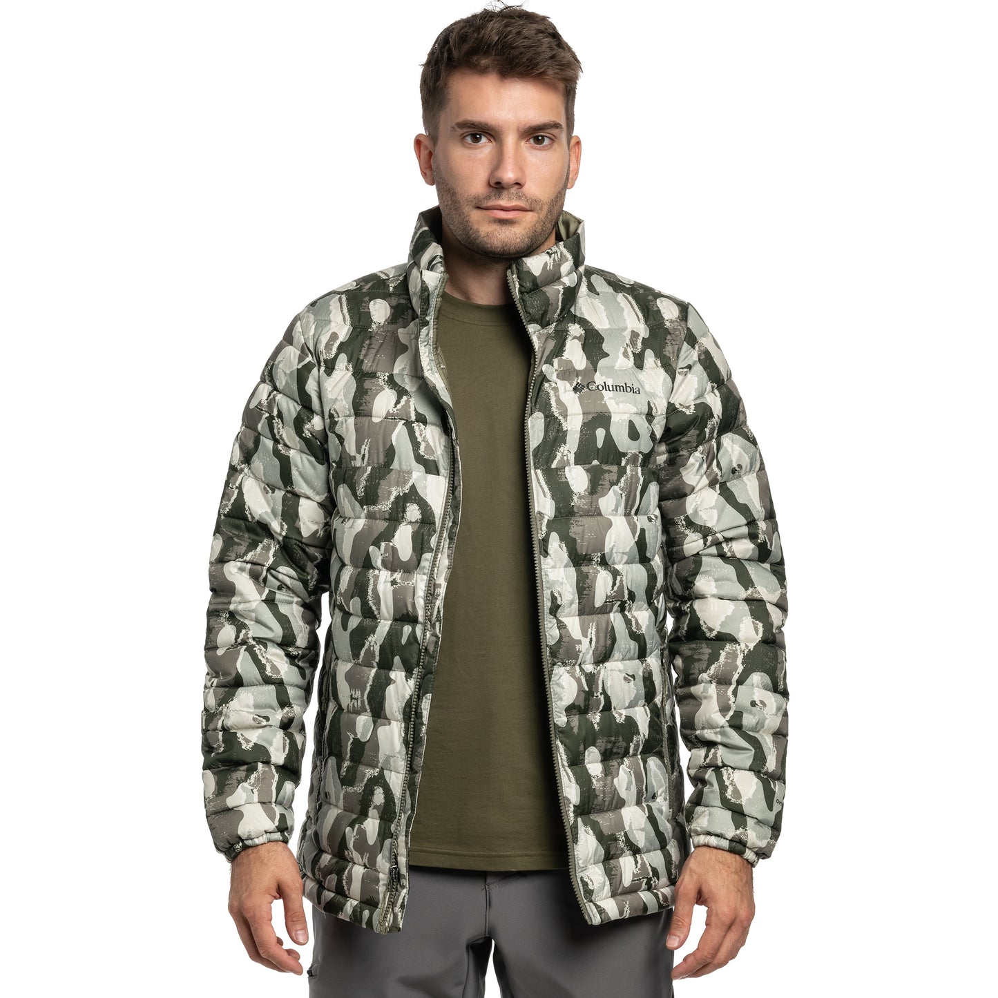 Kurtka Columbia Powder Lite II Printed - Stone Green Treebark Print