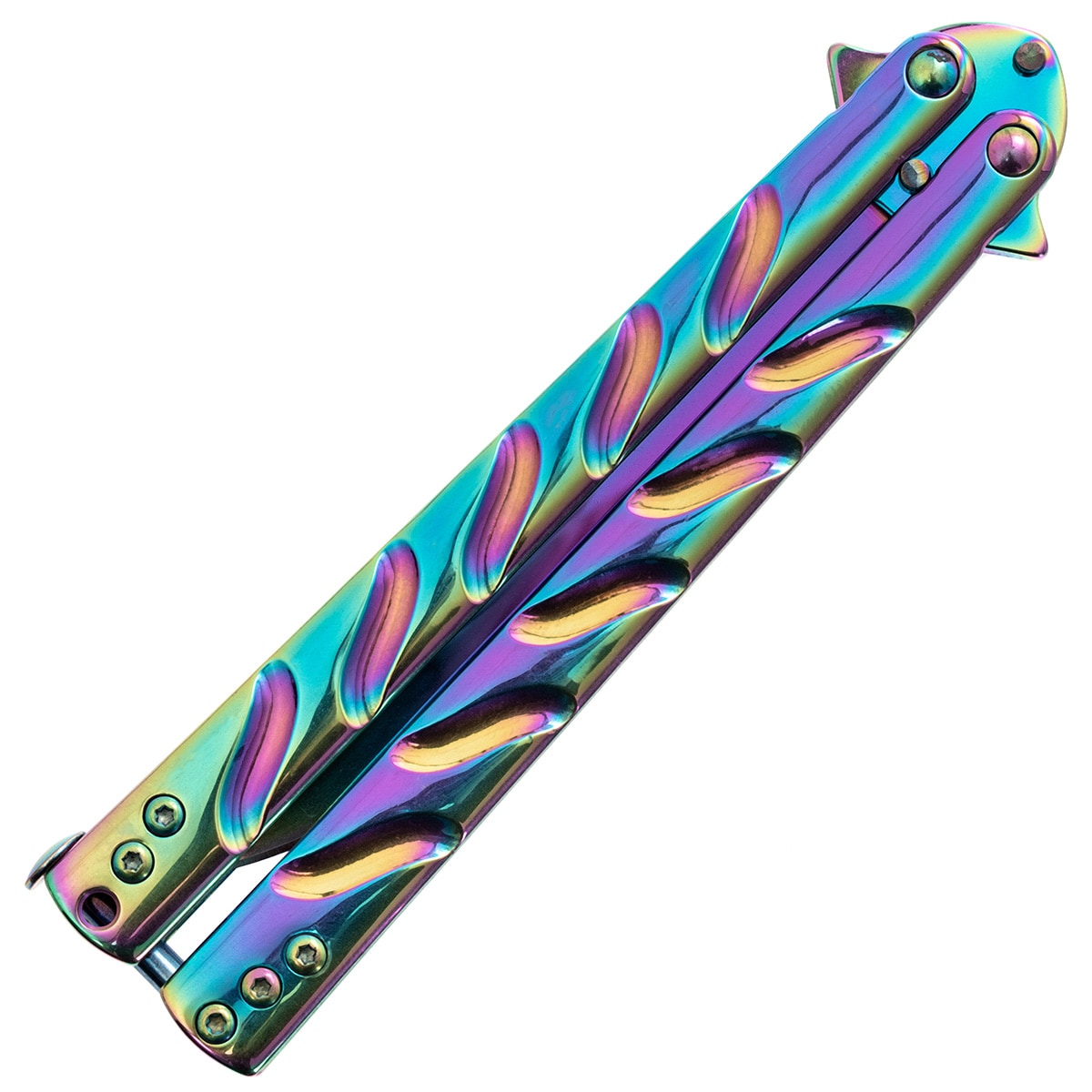 Nóż składany motylek Boker Magnum Balisong Rainbow