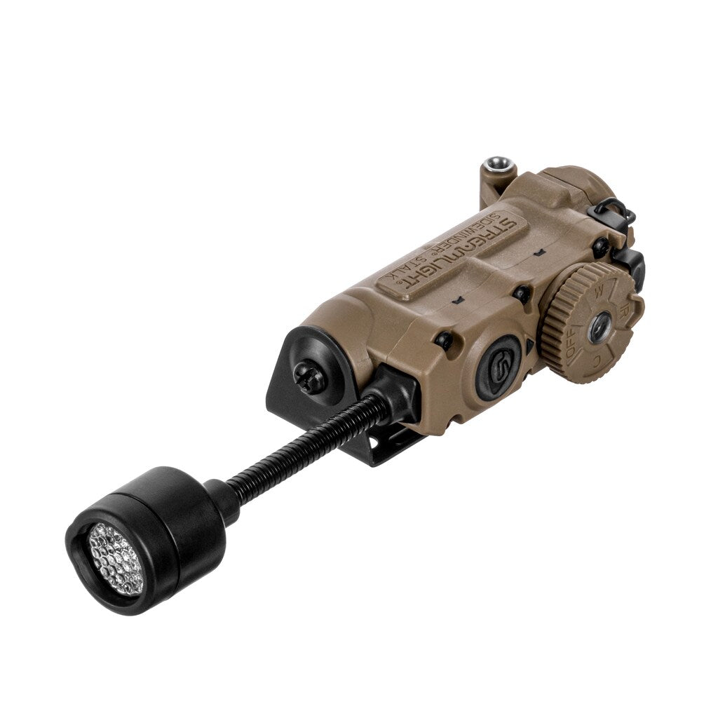 Latarka na hełm Streamlight Sidewinder Stalk Helmet Clips E-Mount Coyote - 76 lumenów