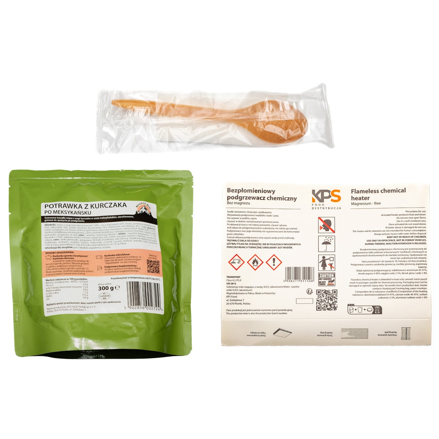 Danie gotowe Maverick Food Potrawka z kurczaka po meksykańsku 300 g - zestaw Micro z podgrzewaczem