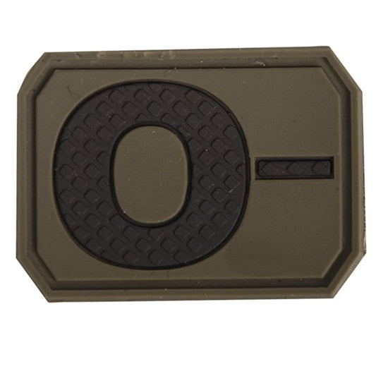Emblemat Mil-Tec z grupą krwi 0- olive