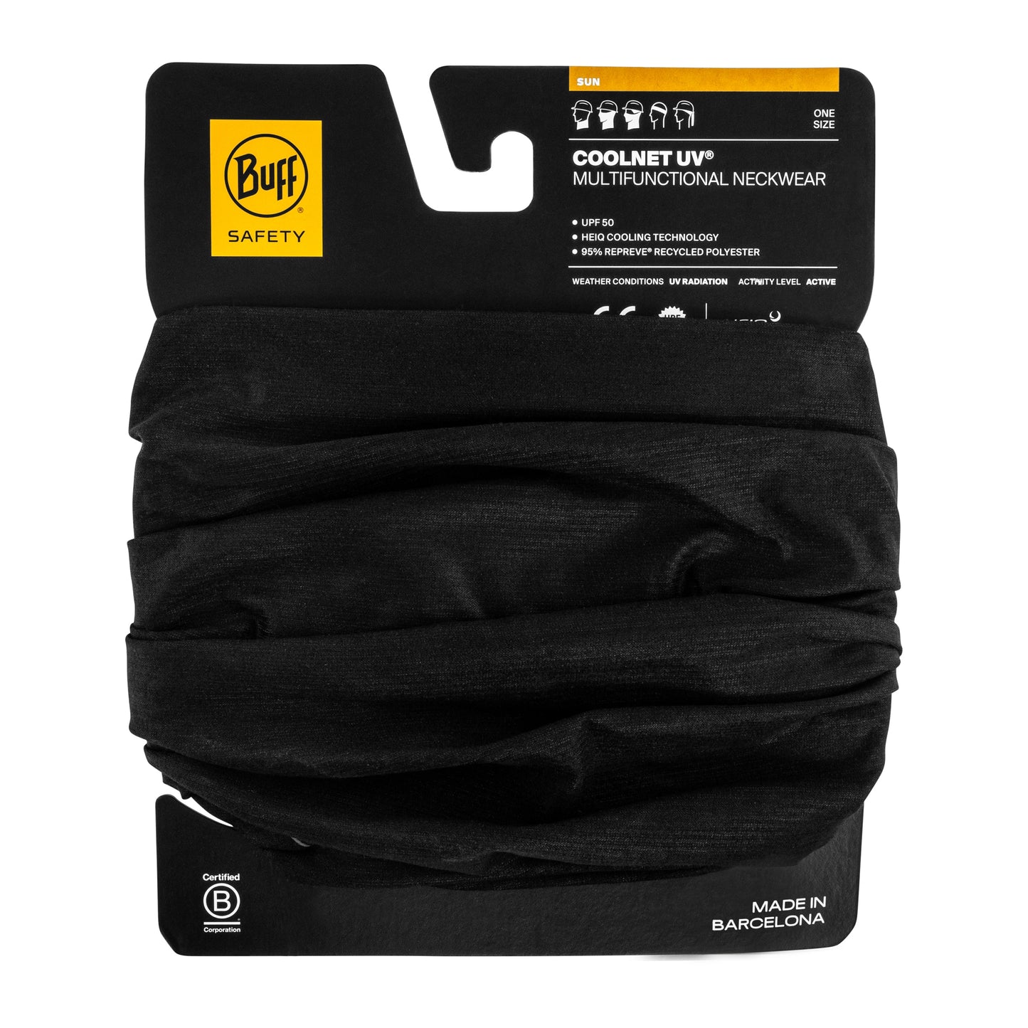 Chusta ochronna Buff Coolnet UV Solid - Black