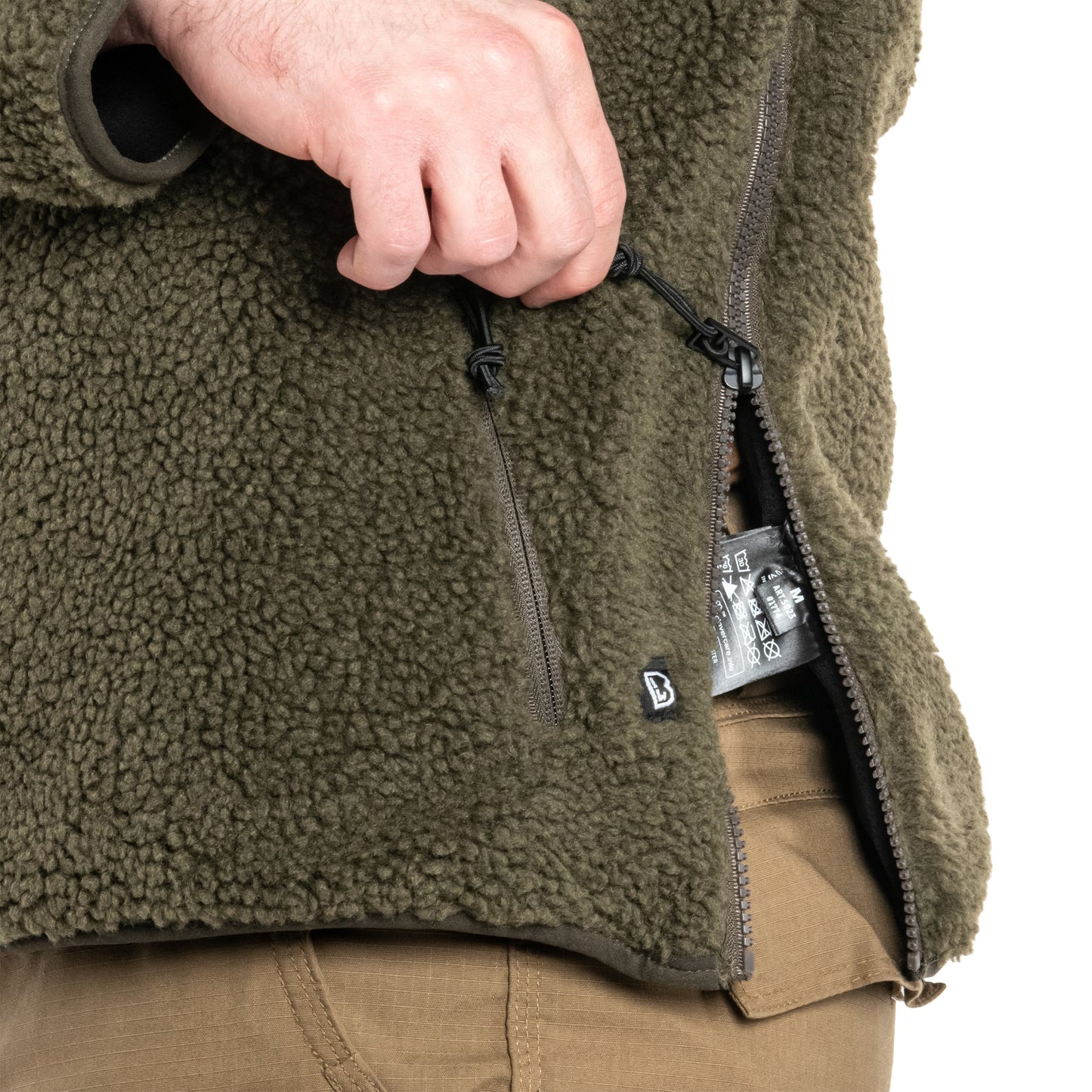 Polar Brandit Teddyfleece Worker Pullover - Olive