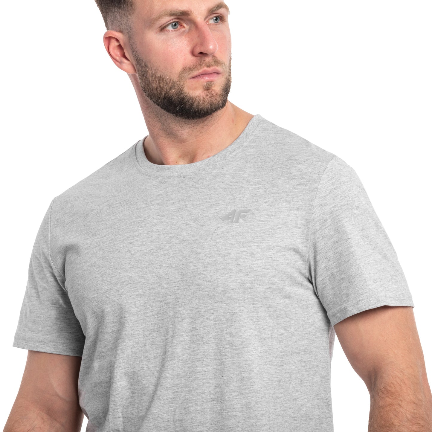 Koszulka T-Shirt 4F TTSHM0876 - Chłodny Jasny Szary Melanż