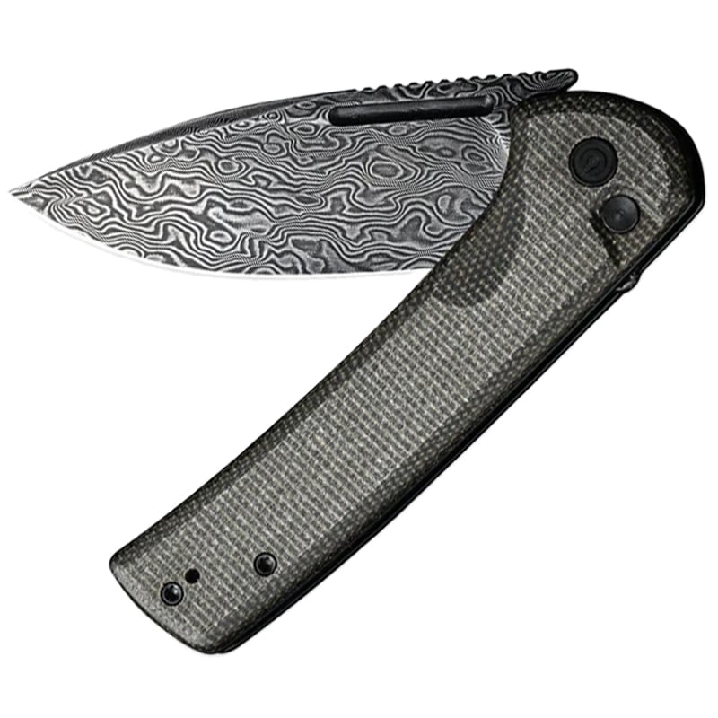 Nóż składany Civivi Conspirator Damascus - Dark Green