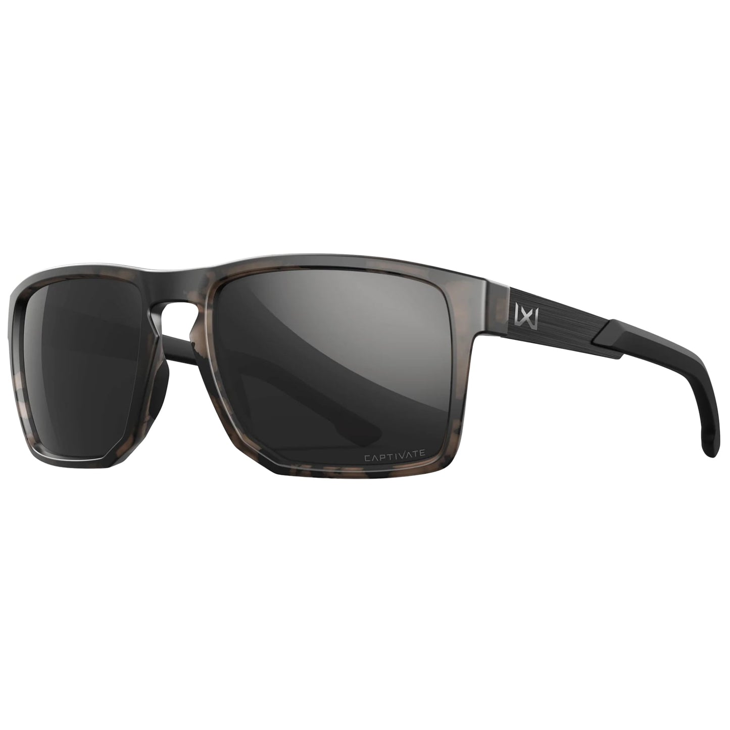 Okulary taktyczne Wiley X Apex - Captivate Polarized Black Mirror/Matte Tortoise Brown