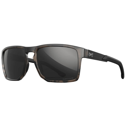 Okulary taktyczne Wiley X Apex - Captivate Polarized Black Mirror/Matte Tortoise Brown