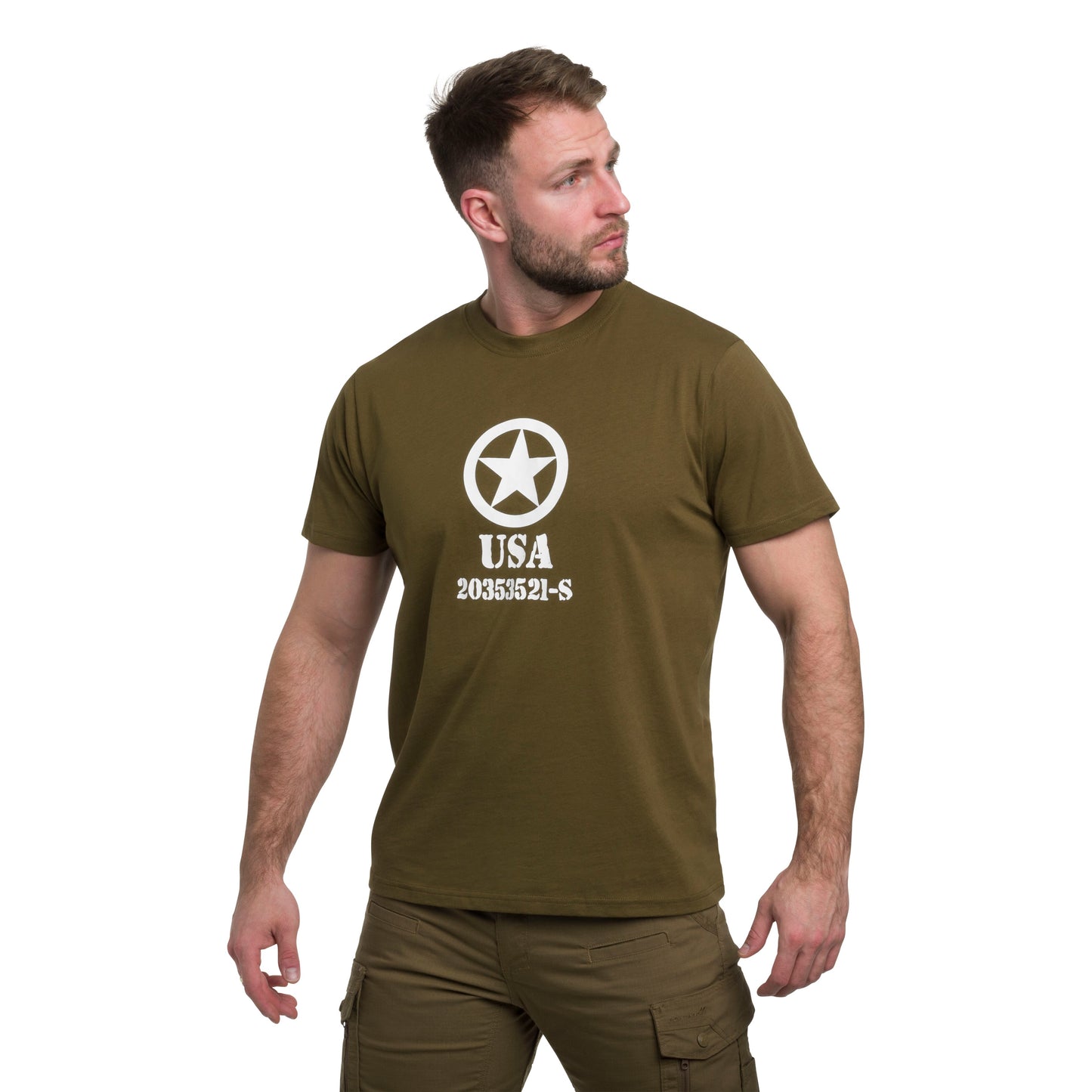 Koszulka T-Shirt Mil-Tec Allied Star - Olive