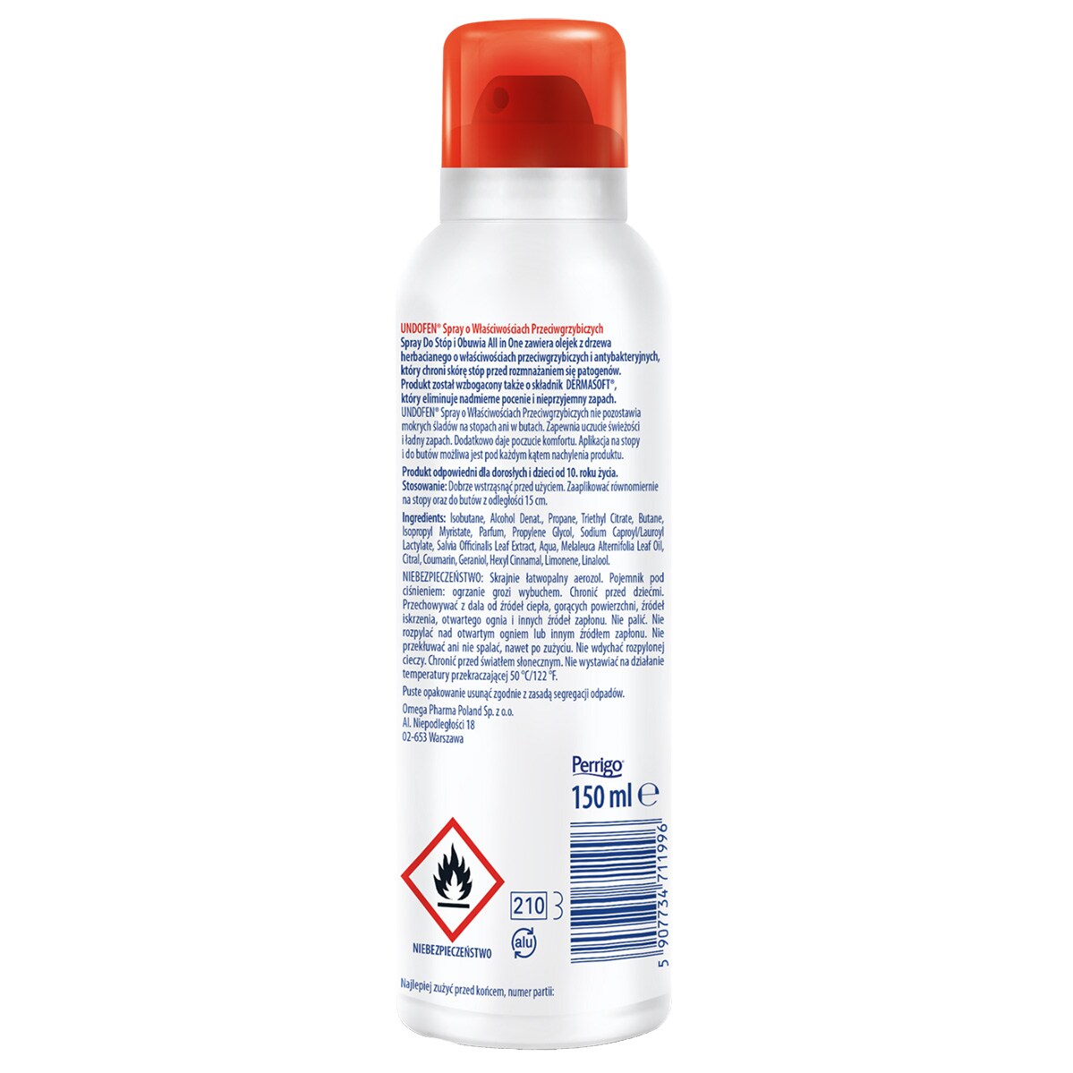 Spray do stóp i obuwia Undofen All In One 150 ml