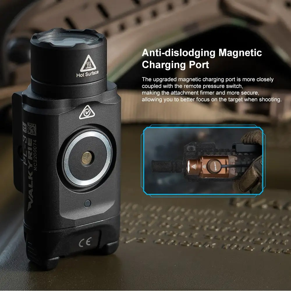 Latarka na broń Olight PL-3R Valkyrie Black - 1500 lumenów