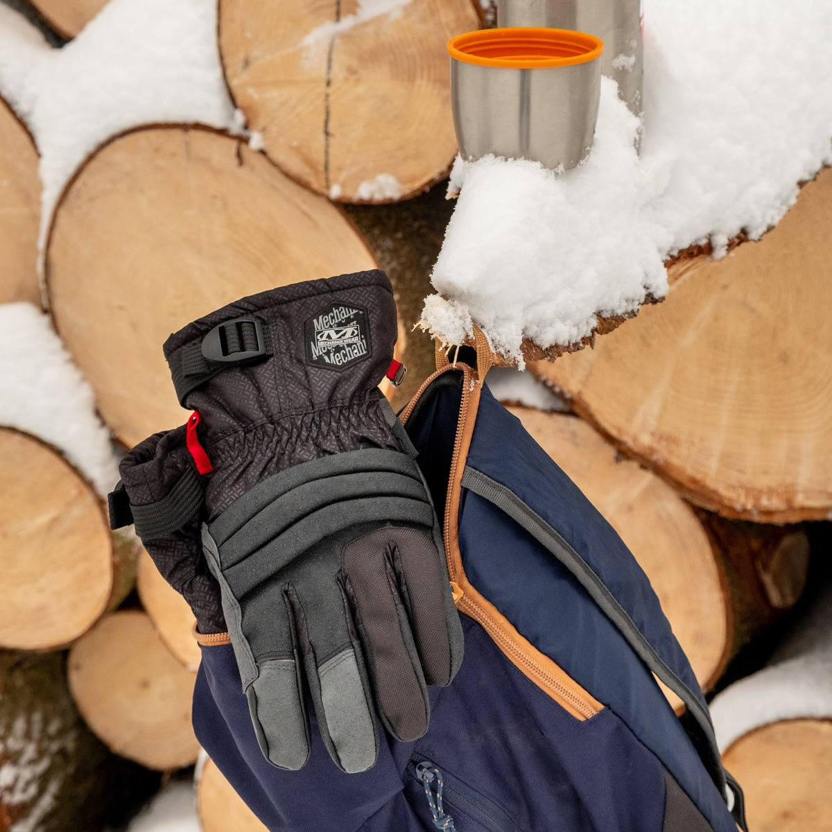 Rękawice taktyczne Mechanix Wear ColdWork Peak - Black/Grey