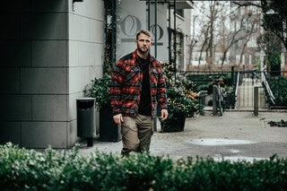 Koszula Helikon Winter Warden Long Sleeve - Slate Crimson Plaid
