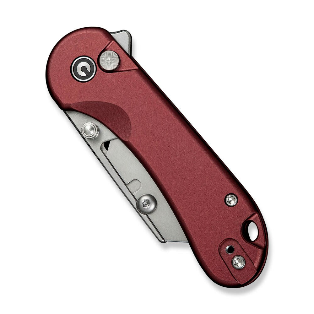 Nóż składany Civivi Elementum Utility Button Lock Aluminium - Burgund