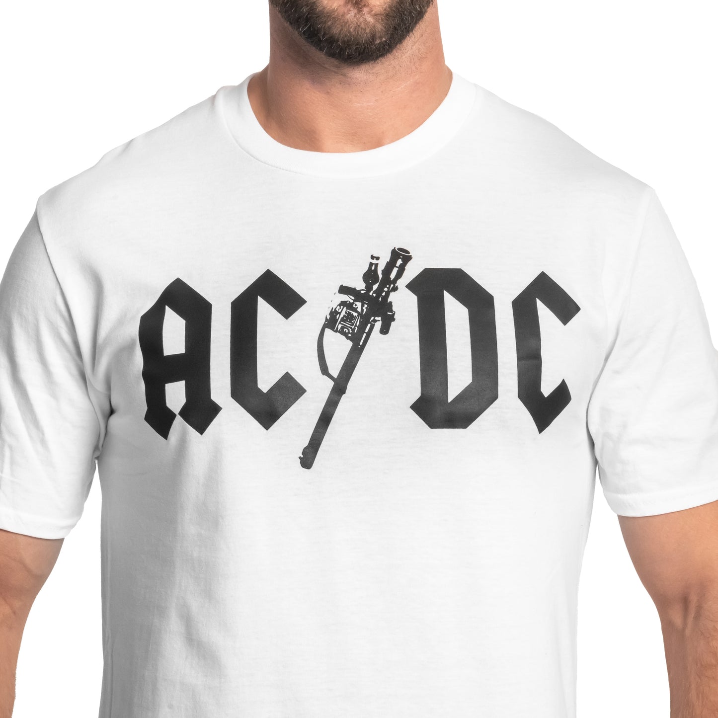 Koszulka T-shirt Kałdun AC Piorun DC - Biała