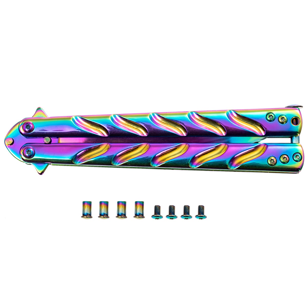 Nóż składany motylek Boker Magnum Balisong Rainbow