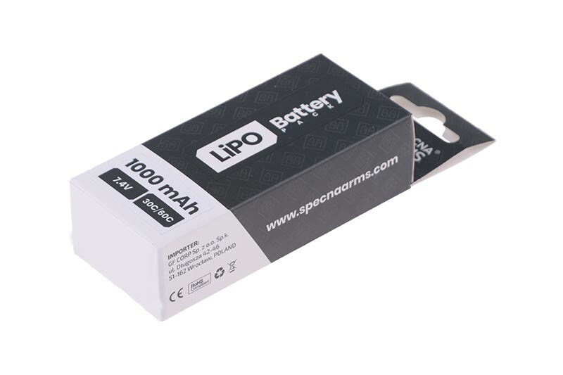 Akumulator ASG Specna Arms Li-Po 7,4V 1000mAh 30/60C - PEQ