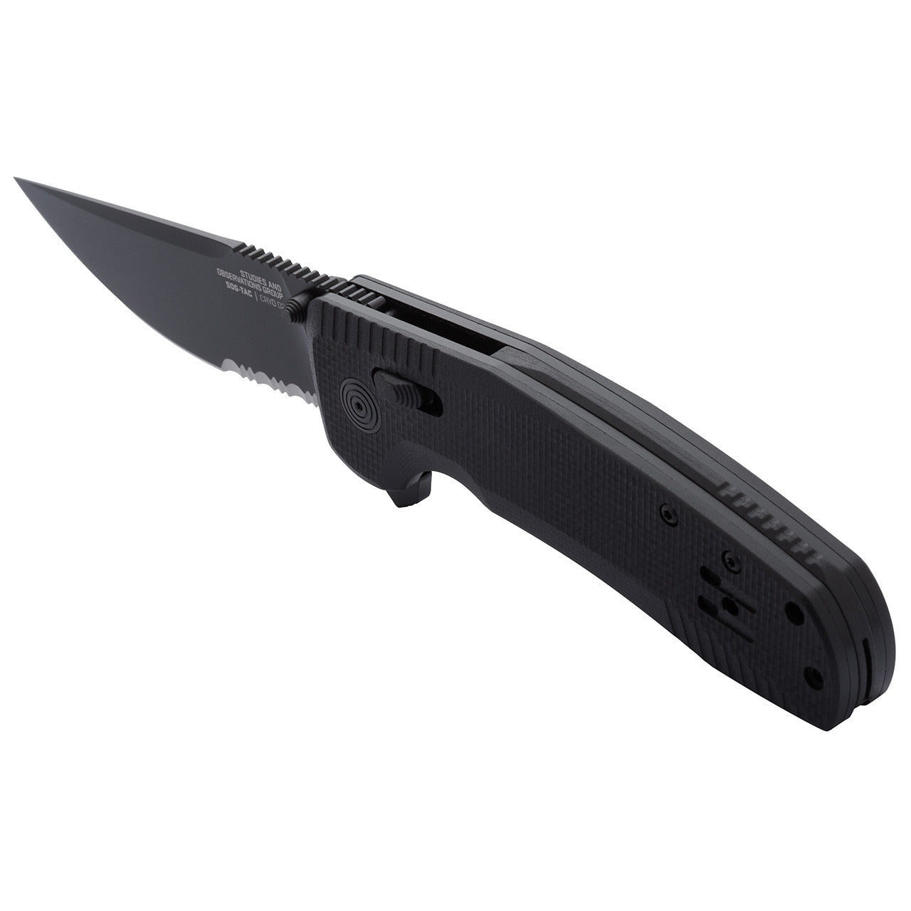 Nóż składany SOG TAC XR Serrated - Blackout