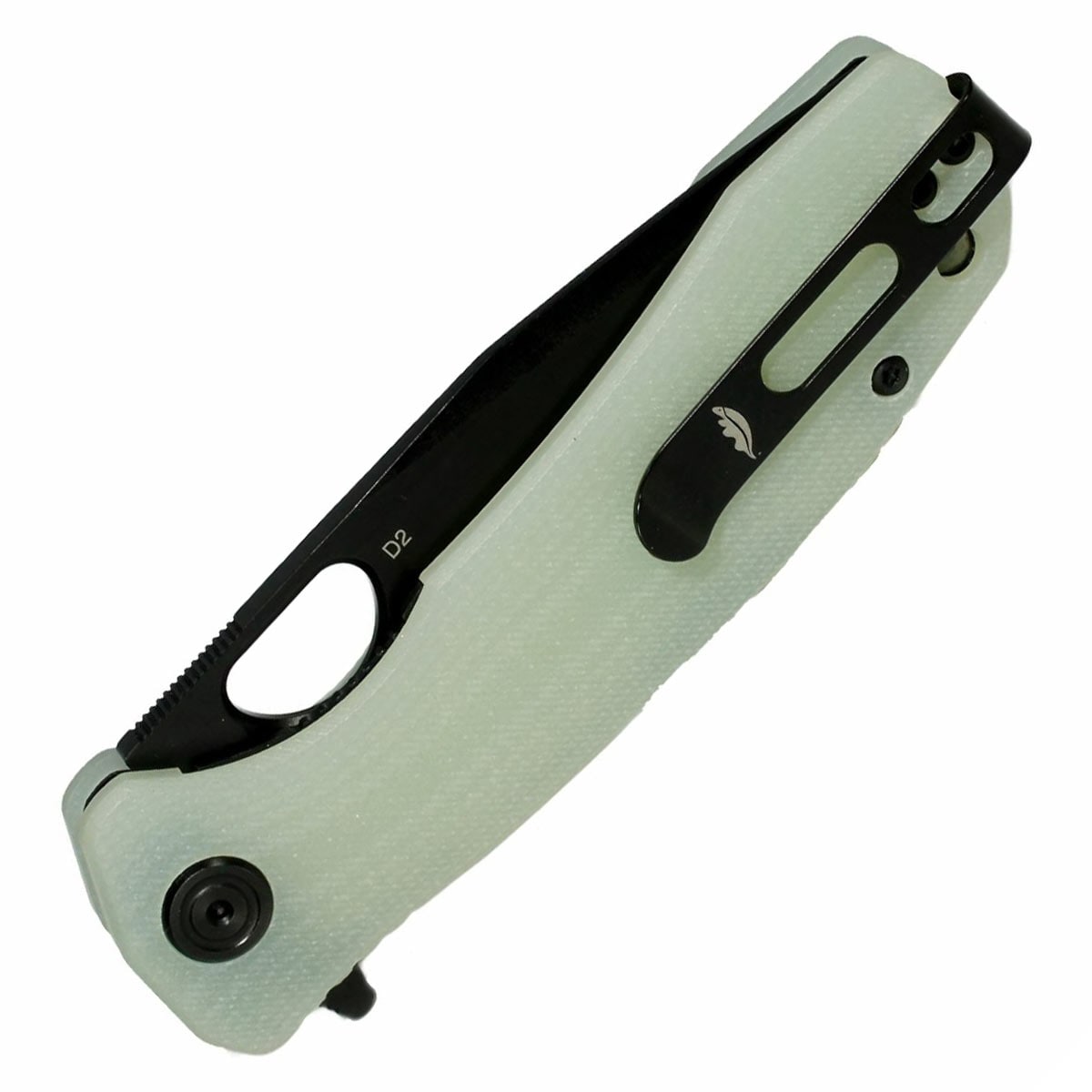 Nóż składany Honey Badger Tanto Medium Black DLC - Jadeitowy