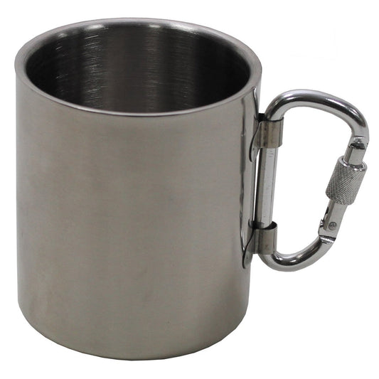 Kubek stalowy MFH Fox Outdoor Double-Wall z karabińczykiem 0,3 l