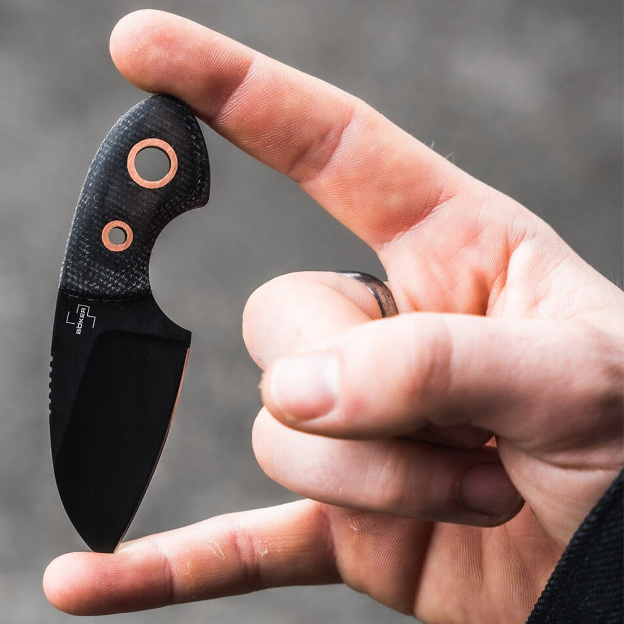 Nóż Boker Plus Gnome D2 all Black Copper