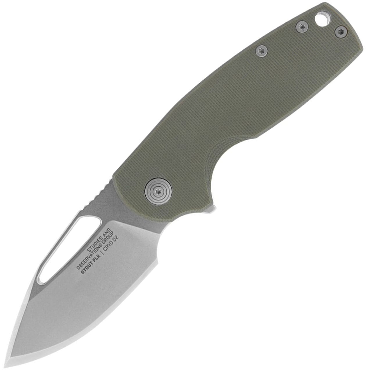 Nóż składany SOG Stout FLK - Olive Drab