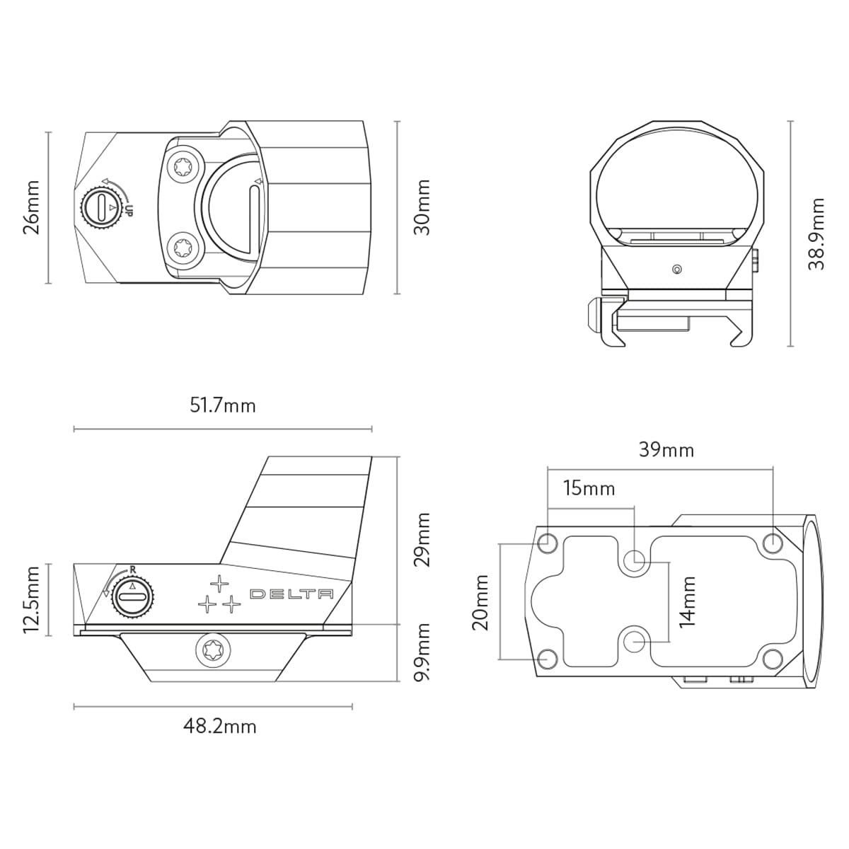 Kolimator Delta Optical MiniDot III