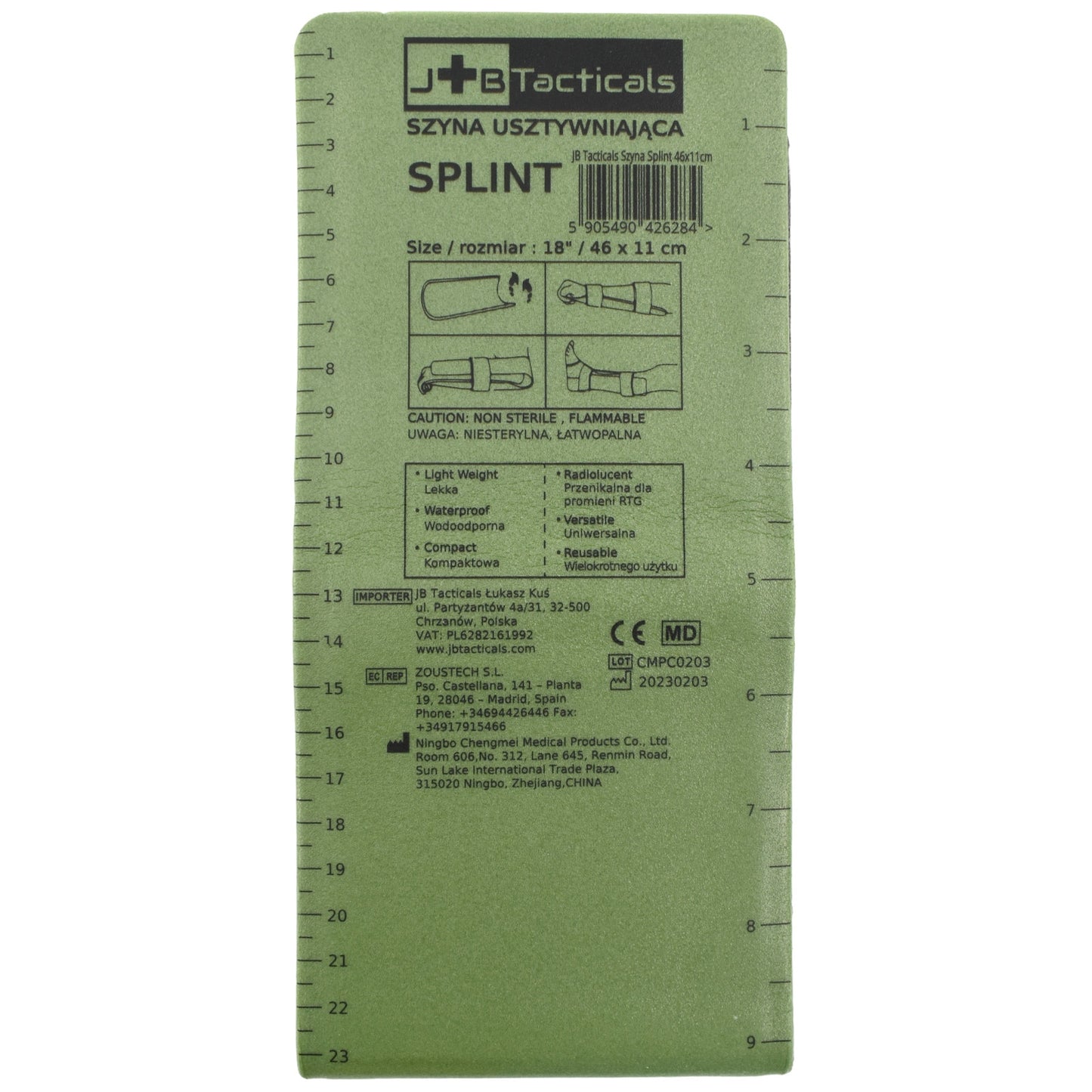 Szyna usztywniająca JB Tacticals Splint 46 x 11 cm